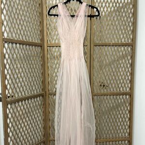 Vintage 1950s sheer pink slip